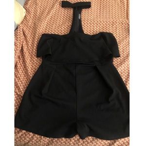 Black Choker Romper Sz 1X